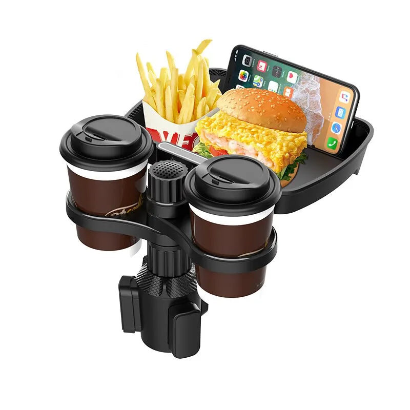 Dual Cup holder and food Tray for Car