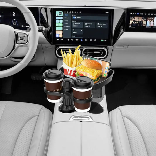 Dual Cup holder and food Tray for Car