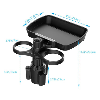 Dual Cup holder and food Tray for Car